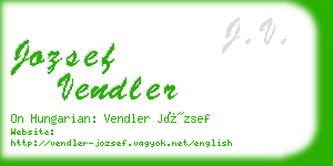 jozsef vendler business card